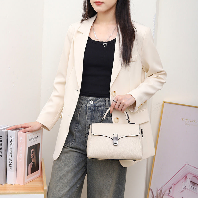 Premium Pebbled Leather Handbag