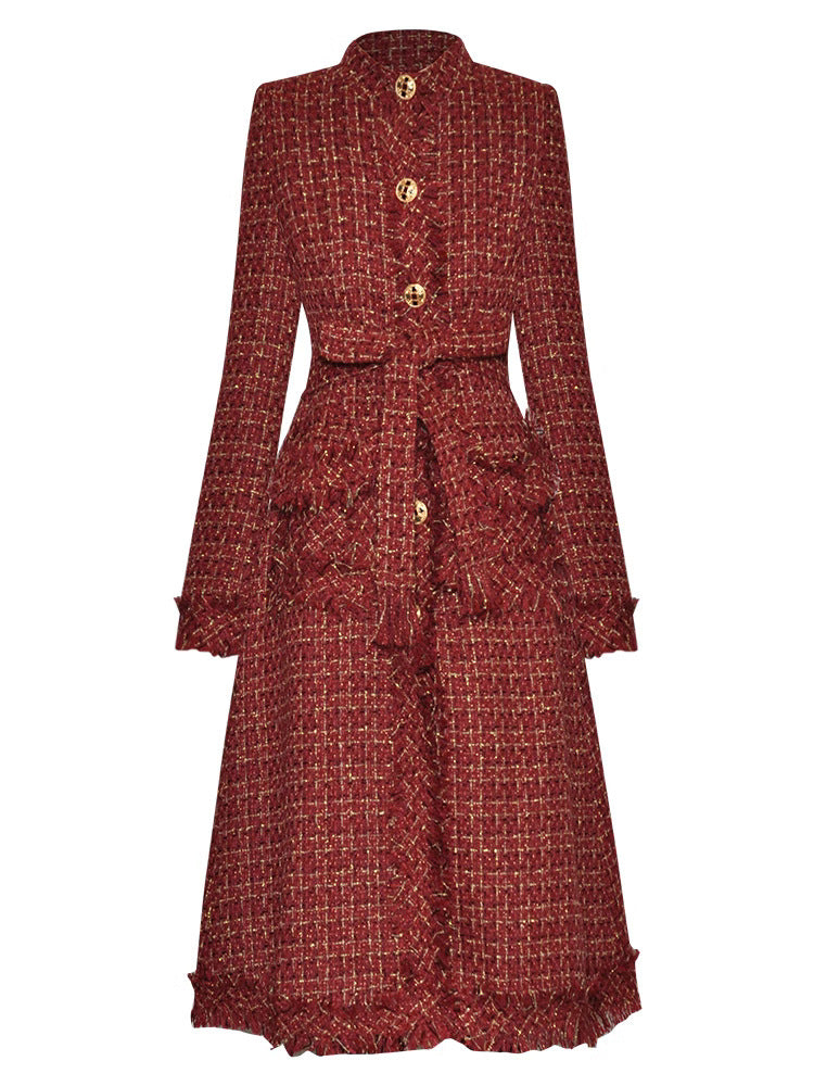 Chic Allure Waist-Tie Coat