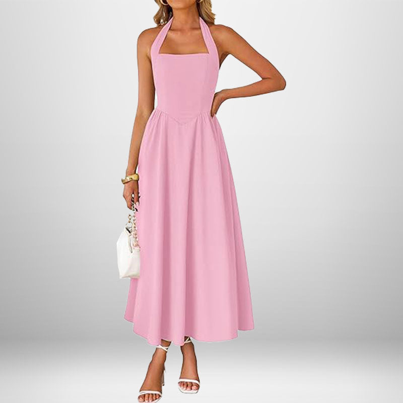 Graceful Glow Halter Dress