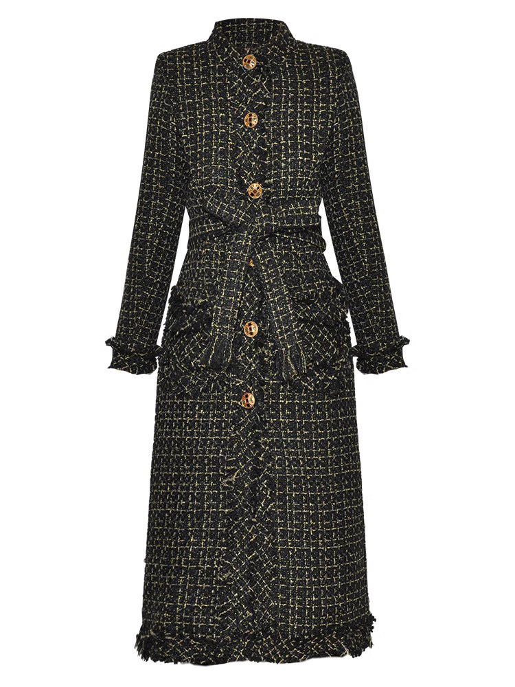 Chic Allure Waist-Tie Coat