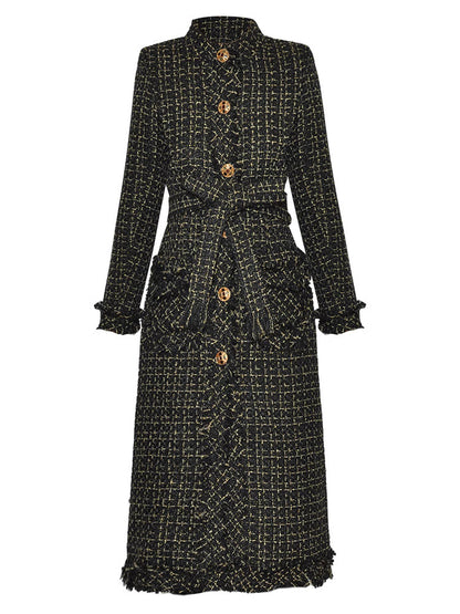 Chic Allure Waist-Tie Coat