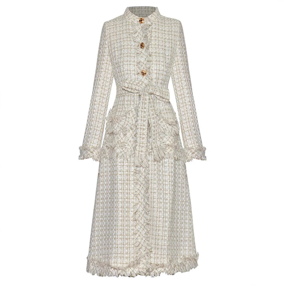 Chic Allure Waist-Tie Coat