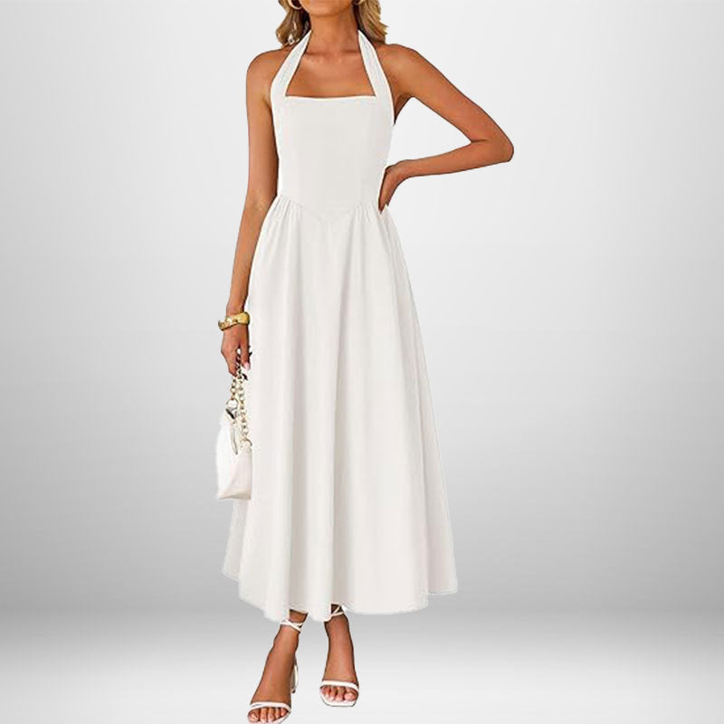 Graceful Glow Halter Dress