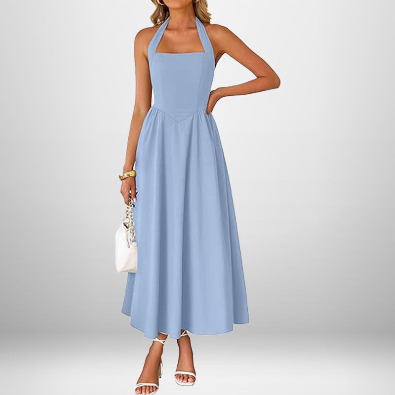 Graceful Glow Halter Dress