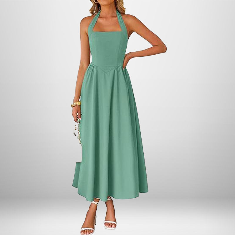 Graceful Glow Halter Dress