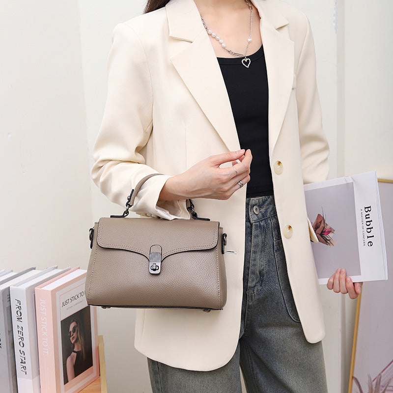 Premium Pebbled Leather Handbag