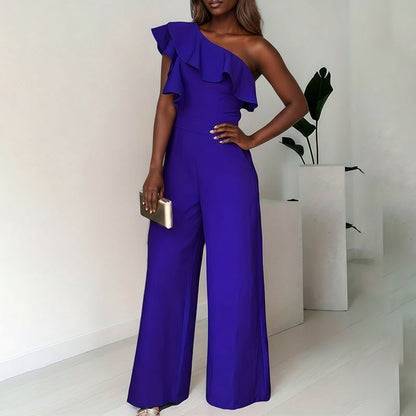 Elegant Flow One-Shoulder Romper