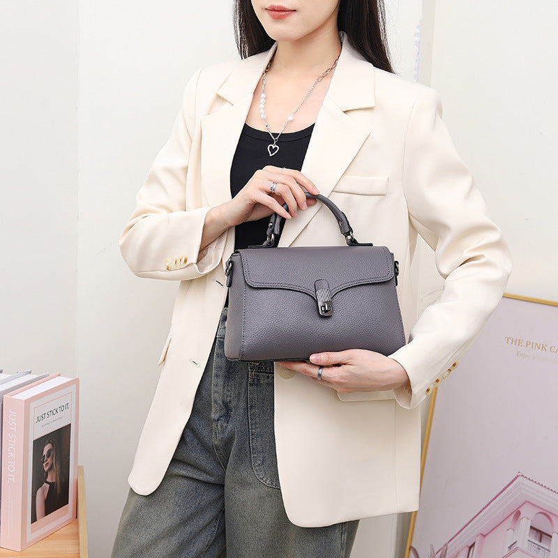 Premium Pebbled Leather Handbag