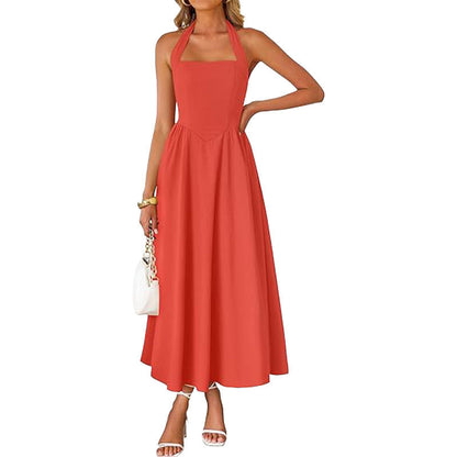 Graceful Glow Halter Dress