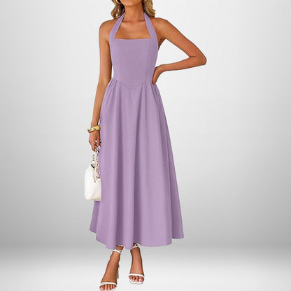 Graceful Glow Halter Dress