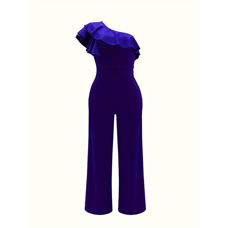 Elegant Flow One-Shoulder Romper