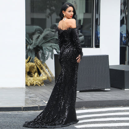 Elegance Unleashed Sequin Gown