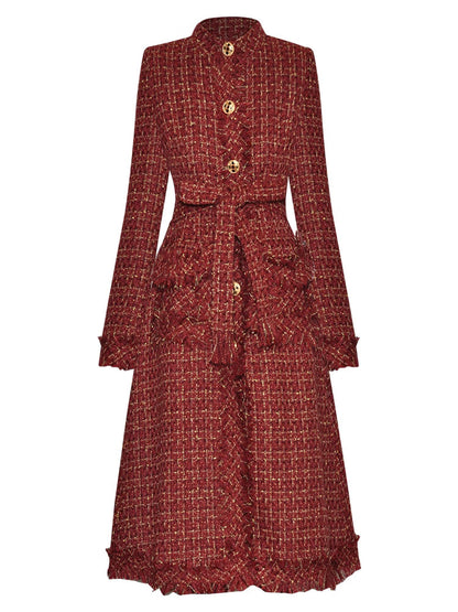 Chic Allure Waist-Tie Coat