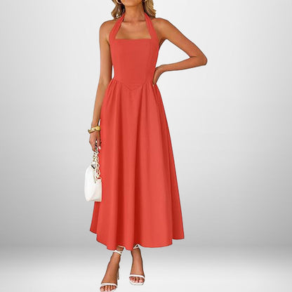 Graceful Glow Halter Dress